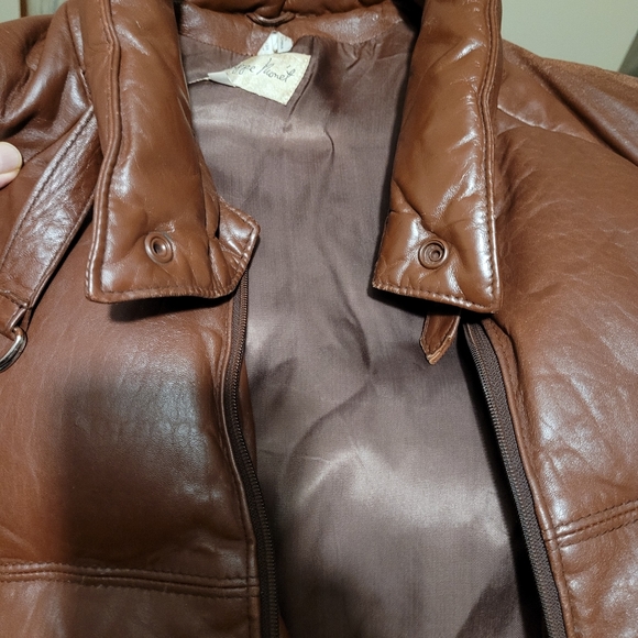 Men Phillipe Monte puffy leather jacket xl (refurbish required) - Picture 6 of 10